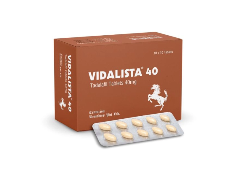 Vidalista 40 Tadalafil 40mg tablets pack